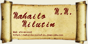 Mahailo Milutin vizit kartica